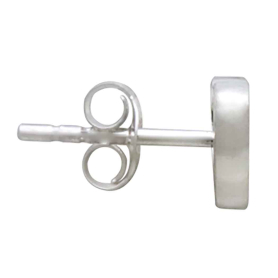 Silver Candy Hearts Post Earrings - Be Mine & XO Side View