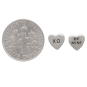 Silver Candy Hearts Post Earrings - Be Mine & XO with Dime