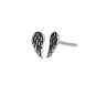 Sterling Silver Angel Wing Post Earrings 4x8mm