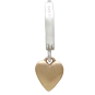 Silver Huggie Hoop with Bronze Heart Dangle Back View