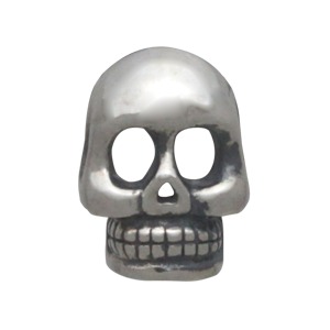 Sterling Silver Skull Post Earring 9x6mm