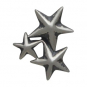 Sterling Silver Star Cluster Post Earrings 10x8mm