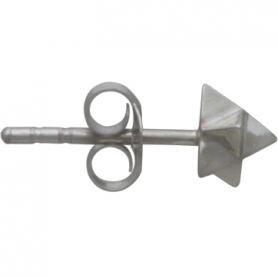  Sterling Silver Merkaba Post Earrings 6x6mm