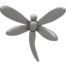 Sterling Silver Dragonfly Post Earrings 9x10mm