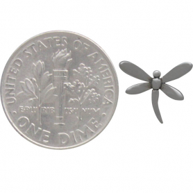 Sterling Silver Dragonfly Post Earrings 9x10mm