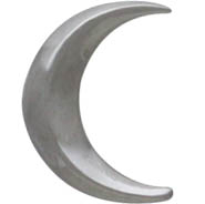 Sterling Silver Moon Post Earrings 7x5mm