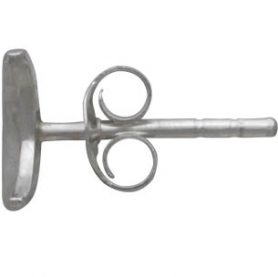 Sterling Silver Moon Post Earrings 7x5mm