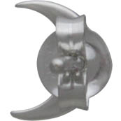 Sterling Silver Moon Post Earrings 7x5mm