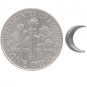 Sterling Silver Moon Post Earrings 7x5mm