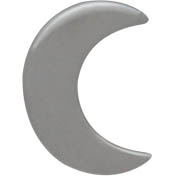Sterling Silver Crescent Moon Post Earrings 7x5mm