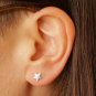 Sterling Silver Star Post Earrings 6x6mm