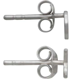 terling Silver XO Post Earrings side view