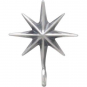 Silver Ridged Star Burst Earrings with Bottom Loop 15x3mm