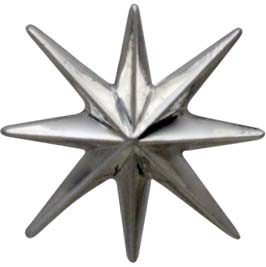  Sterling Silver Ridged Star Burst Post Earrings 12x12mm