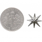  Sterling Silver Ridged Star Burst Post Earrings 12x12mm