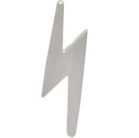  Sterling Silver Lightning Bolt Post Earrings 14x4mm