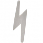  Sterling Silver Lightning Bolt Post Earrings 14x4mm