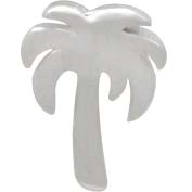  Sterling Silver Palm Tree Stud Earrings 7x5mm