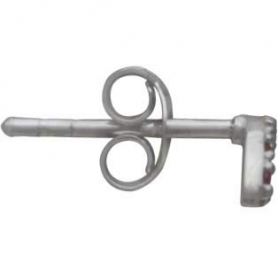  Sterling Silver Rainbow Post Earrings with Nano Gems 4x8mm