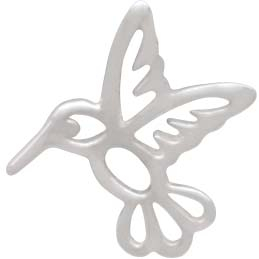  Sterling Silver Hummingbird Post Earrings 10x10mm