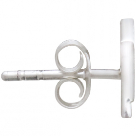  Sterling Silver Snow Cap Mountain Post Earrings 7x11mm