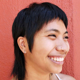  Silver Rainbow Huggie Hoop Earrings with Nano Gems 12x12mm