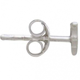  Sterling Silver Flat Tiny Bat Post Earrings 5x8mm