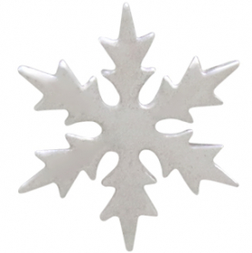  Sterling Silver Snowflake Post Earrings 11mm