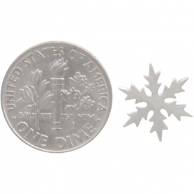  Sterling Silver Snowflake Post Earrings 11mm