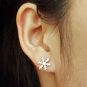  Sterling Silver Snowflake Post Earrings 11mm