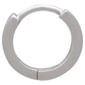  Sterling Silver Plain Huggie Hoops 11x11mm