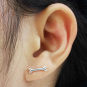 Sterling Silver Bone Post Earrings 3x10mm