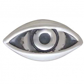 Sterling Silver Dimensional Eye Post Earrings 5x9mm