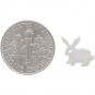 Sterling Silver Bunny Post Earrings 9x10mm