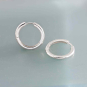 Sterling Silver Round Wire Huggie Hoops 18mm