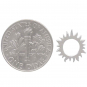 Sterling Silver Sun Eclipse Post Earrings 10x10mm