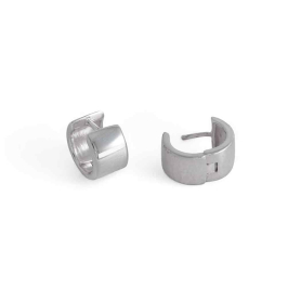 Sterling Silver 11mm Wide Small Huggie Hoops