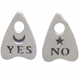 Sterling Silver Ouija Post Earrings 9x6mm