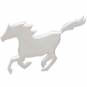  Sterling Silver Running Horse Post Earrings 8x13mm