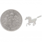  Sterling Silver Running Horse Post Earrings 8x13mm