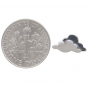 Sterling Silver Layered Cloud Post Earrings 6x11mm