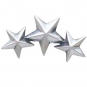 Sterling Silver Three Star Post Earrings 12x7mm