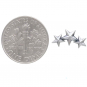 Sterling Silver Three Star Post Earrings 12x7mmSterling Silver Three Star Post Earrings 12x7mm