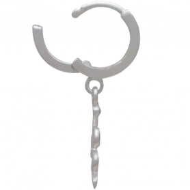 Sterling Silver Huggie Hoop with Mini Snakes 27x11mm