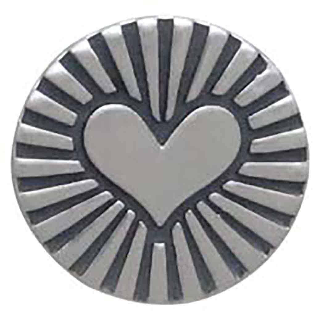 Sterling Silver Flat Radiant Heart Post Earrings 8x8mm
