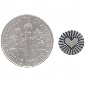  Sterling Silver Flat Radiant Heart Post Earrings 8x8mm