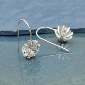 Silver 9mm Nanogem Earrings with Prong Setting DISCONTINUED