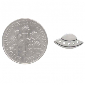 Sterling Silver UFO Post Earrings 6x11mm