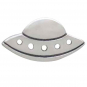 Sterling Silver UFO Post Earrings 6x11mm