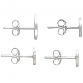 Sterling Silver 4 Mismatched Alien Invasion Post Earring Set